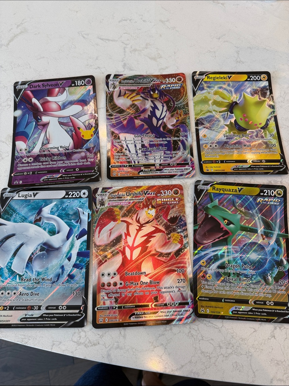 Pokémon V & VMAX Holo Card Lot - Multiple Full Art V Cards